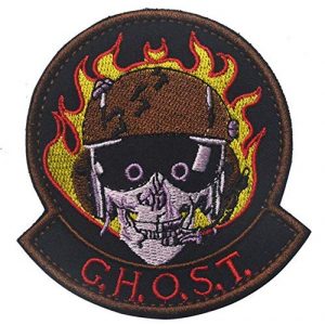 Tactical Embroidery Patch Airsoft Morale Patch 1 Black Ops Groom Lake Area 51 Ghost Jolly Helicopter Squadron Tactical Embroidery Patch Hook & Loop Morale Patch Military Patch for Clothing Accessory Backpack Armband