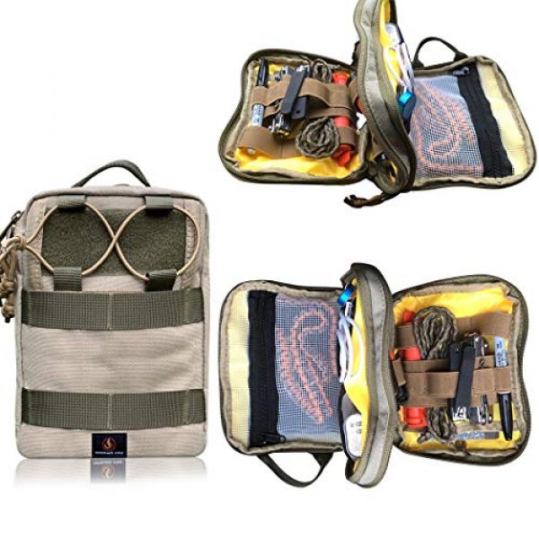 ROARING FIRE Tactical Pouch 1 ROARING FIRE Ember Pro MOLLE EDC Utility Organizer Pouch is Small and Compact to Carry Knives, Flashlights, Pens, a Small Notebook, EDC Gear, USB Cables, Earphones, Power Bank and etc
