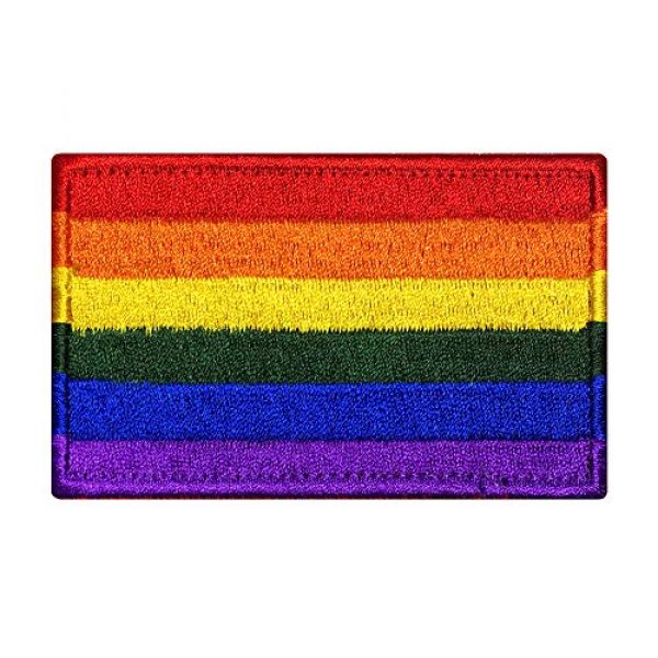 Morton Home Airsoft Morale Patch 1 Morton Home-Pride Rainbow Flag Patch Right Embroidered Morale Emblem with Hook and Loop