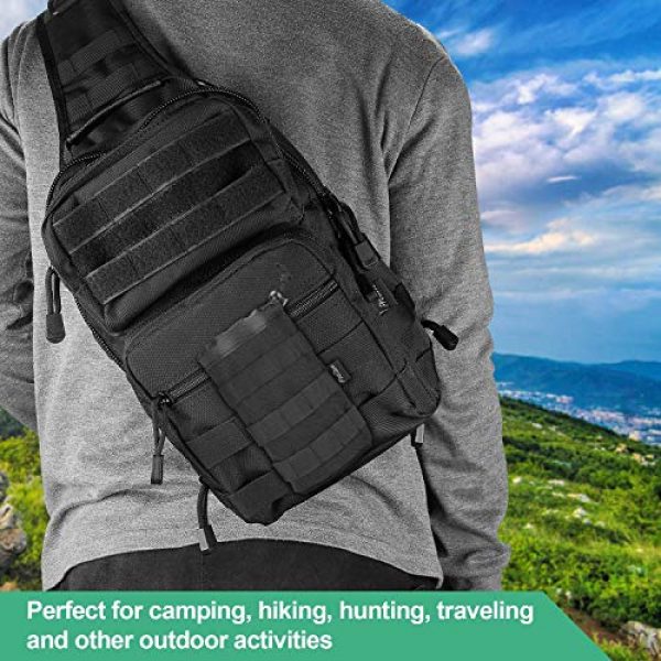 ProCase Tactical Pouch 5 ProCase Tactical Molle Water Bottle Pouch Bundle with Water Bottle Pouch with Extra Accessory Pouch and Detachable Shoulder Strap