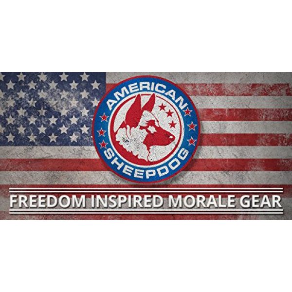 American Sheepdog Airsoft Morale Patch 2 American Sheepdog Dark Knight US Flag Patch - Ghost Edition