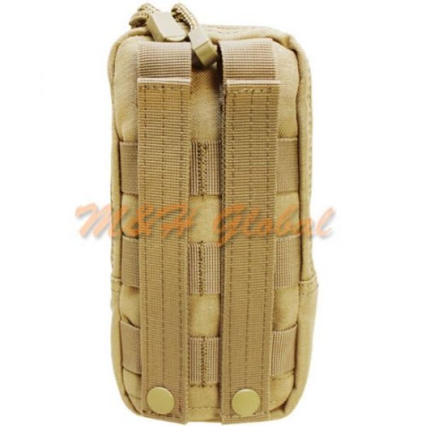 MH GLOBAL Tactical Pouch 2 MOLLE Tactical GPS Pouch Padded Electronic PSP Case - TAN