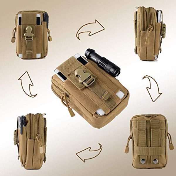 PHILEX Tactical Pouch 2 PHILEX Tactical Molle Pouch EDC Utility Gadget Outdoor Men Waist Bag with Phone Belt Clip Holder Holster
