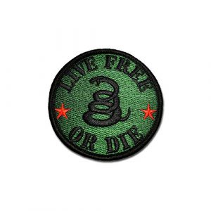 SFI Airsoft Morale Patch 1 Tactical Combat Hat Morale Patch Badge EMB Hook and Loop - Live Free Or Die ODG