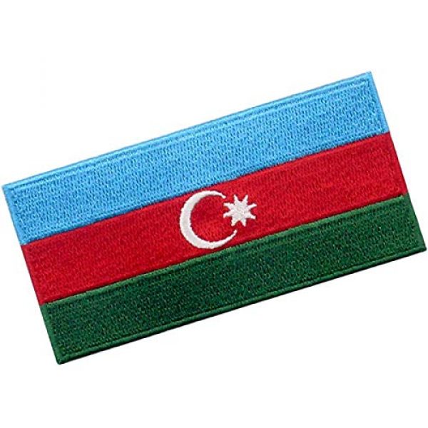 EmbTao Airsoft Morale Patch 3 EmbTao Azerbaijan Flag Patch Embroidered National Morale Applique Iron On Sew On Azerbaijani Emblem