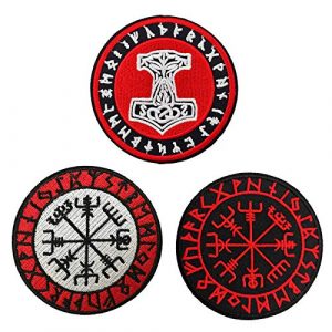 Cute-Patch Airsoft Morale Patch 1 Viking Compass Vegvisir Embroidered Iron on sew on Patch
