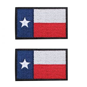 EJG Airsoft Morale Patch 1 EJG 2 Pack 3x2"Velcro Patches Tactical Patch Texas Flag Military Army with Velcro Decorative Embroidered Appliques Personalized for Backpacks DIY Cap Clothing Cosplay Custom Dog Harness