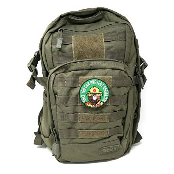 Stinking Patch Co. Airsoft Morale Patch 5 Only You Can Prevent Socialism Smokey Bear Parody Hook and Loop Patch | Funny Tactical Patch