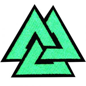 EmbTao Airsoft Morale Patch 1 EmbTao Glow in Dark Valknut Triangle Symbol Viking Norse Rune Morale Tactical Iron On Sew On Patch
