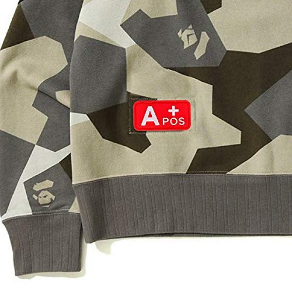 Morton Home Airsoft Morale Patch 3 Morton Home Blood Type ABO Tactical Morale Patch Military Combat Armband Clothing Badge for Jackets Jeans Hat Cap Fluorescent Luminous (A+POS)