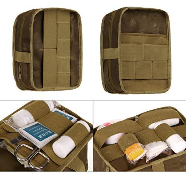 CamGo Tactical Pouch 4 CamGo Small Tactical Bag MOLLE First Aid Kit Bag IFAK Medical Utility Pouch for Home Workplace Camping Travel Black