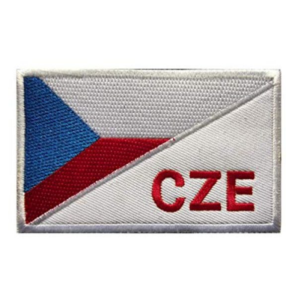 Tactical Embroidery Patch Airsoft Morale Patch 1 Czech Republic Flag Tactical Embroidery Patch Hook & Loop Morale Patch Military Patch for Clothing Accessory Backpack Armband
