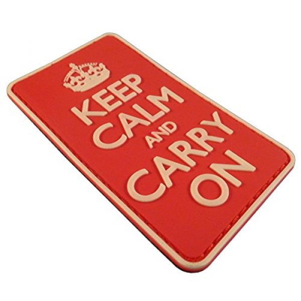 LEGEEON Airsoft Morale Patch 3 LEGEEON Keep Calm Carry On WW2 WWII Morale PVC 3D Hook&Loop Patch