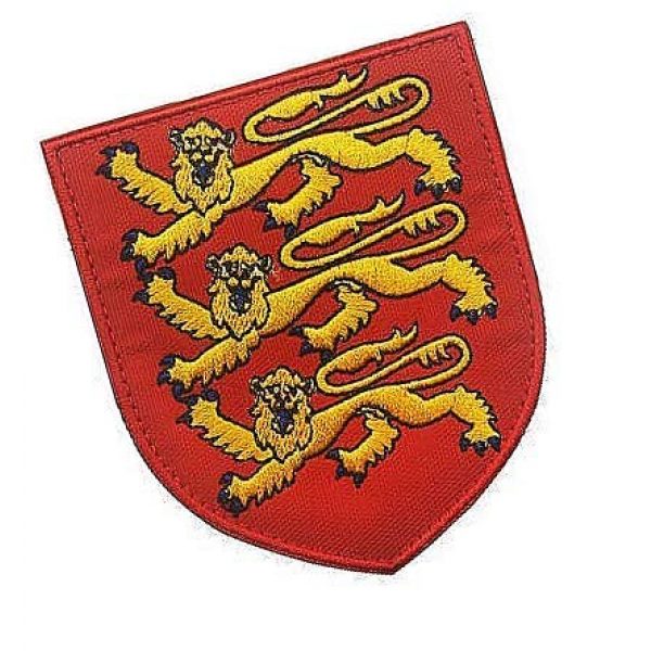 Embroidery Patch Airsoft Morale Patch 2 England Royal Coat of Arms England Flag Military Hook Loop Tactics Morale Embroidered Patch