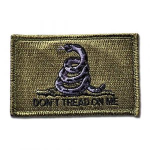 BASTION Airsoft Morale Patch 1 BASTION Morale Patches (Don't Tread On Me, Tan) | 3D Embroidered Patches with Hook & Loop Fastener Backing | Clean Stitching | Military Patches for Tactical Bag, Hats & Vest