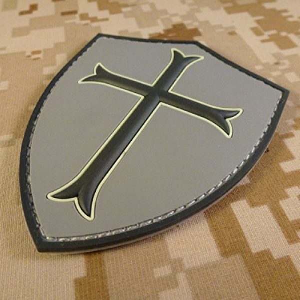 LEGEEON Airsoft Morale Patch 4 LEGEEON ACU US Navy Seals DEVGRU Crusaders Templar Knight Cross GITD Morale PVC 3D Hook Loop Patch