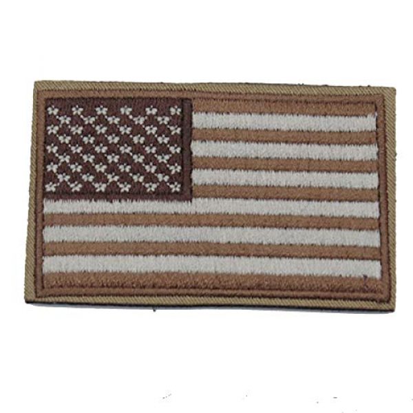 DATOUWEN ACCESSARY Airsoft Morale Patch 3 ZHDTW Tactical Morale US Flag Embroidered Patches with Hook and Loop (DT-029)