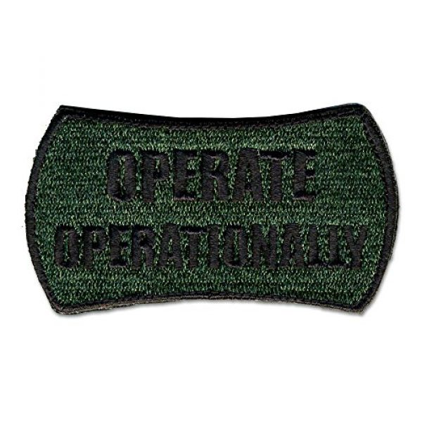 BASTION Airsoft Morale Patch 1 BASTION Morale Patches (Operate Operationally, ODG) | 3D Embroidered Patches with Hook & Loop Fastener Backing | Well-Made Clean Stitching | Military Patches Ideal for Tactical Bag, Hats & Vest