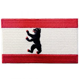 EmbTao Airsoft Morale Patch 1 Berlin City Flag Patch Embroidered Applique Iron On Sew On Emblem