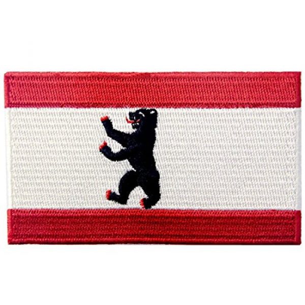 EmbTao Airsoft Morale Patch 1 Berlin City Flag Patch Embroidered Applique Iron On Sew On Emblem