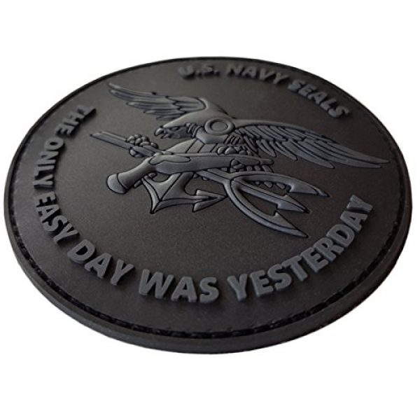 LEGEEON Airsoft Morale Patch 3 LEGEEON All Black ACU US Navy Seals The Only Easy Day was Yesterday DEVGRU Subdued Morale PVC Fastener Patch