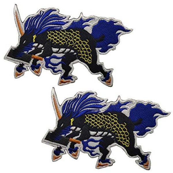 APBVIHL Airsoft Morale Patch 1 Dragon Cooking Master Chef Boy Embroidered Patches, Custom Personalized Emblem Tactical Military Morale Funny Embroidery Badges with Fastener Hook and Loop Backing