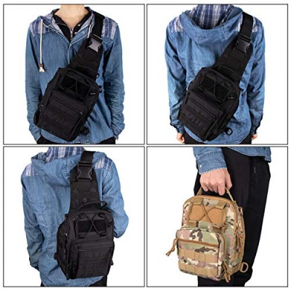 IronSeals Tactical Pouch 5 IronSeals EDC Molle Bag, Military Shoulder Sling Backpack Chest Pack Bag Tactical Sling Bag Pack