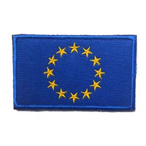 Tactical Embroidery Patch Airsoft Morale Patch 1 European Union Flag Embroidery Patch Military Tactical Morale Patch Badges Emblem Applique Hook Patches for Clothes Backpack Accessories