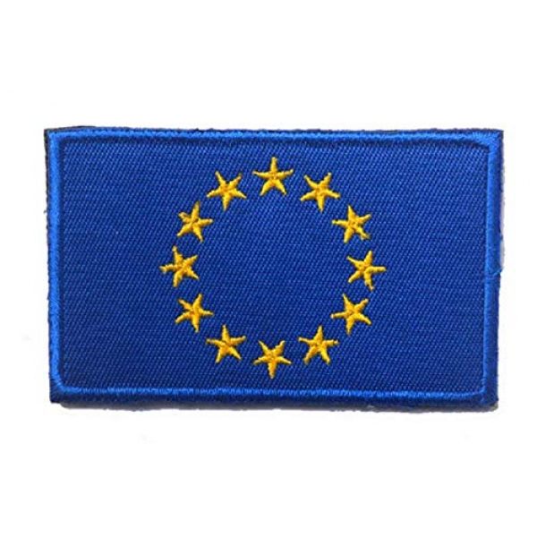 Tactical Embroidery Patch Airsoft Morale Patch 1 European Union Flag Embroidery Patch Military Tactical Morale Patch Badges Emblem Applique Hook Patches for Clothes Backpack Accessories