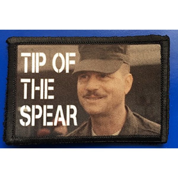 RedheadedTshirts Airsoft Morale Patch 2 Bill Paxton Tip of the Spear Morale Patch. Perfect for your Tactical Military Army Gear, Backpack, Operator Baseball Cap, Plate Carrier or Vest. 2x3" Hook Patch. Made in the USA