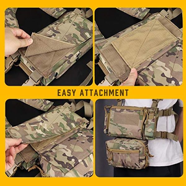 LIVANS Tactical Pouch 7 LIVANS Tactical Drop Dump Pouch with Hook and Loop, Mag Recovery Bag Tactical Vest Carrier Tool Bag for Airsoft JPC CPC AVS Tactical Vest