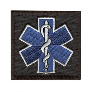 LEGEEON Airsoft Morale Patch 1 LEGEEON EMS EMT Star of Life Paramedic Medical Morale Tactical Army Gear Hook&Loop Patch
