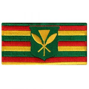 Cypress Collectibles Embroidered Patches Airsoft Morale Patch 1 Hawaii Kanaka Maoli State Flag Embroidered Patch Iron-On Kamehameha Hawaiian