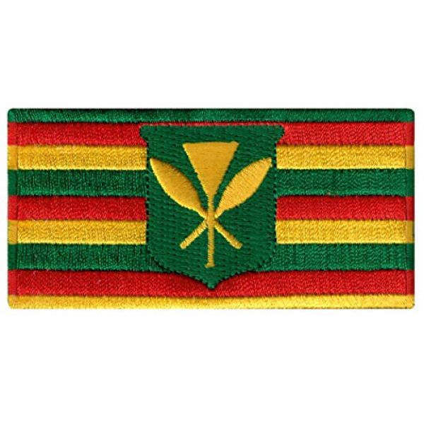 Cypress Collectibles Embroidered Patches Airsoft Morale Patch 1 Hawaii Kanaka Maoli State Flag Embroidered Patch Iron-On Kamehameha Hawaiian