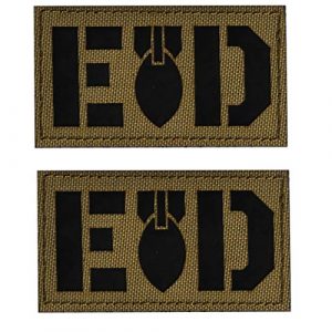 ODSP Airsoft Morale Patch 1 Reflective EOD Patch Explosive Ordnance Disposal Bomb Squad Military Patches Tactical Morale Embroidered Badges Hook and Loop Patch 3.15 x 1.97 inch 2 Pack