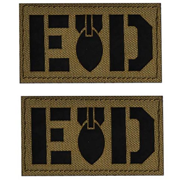 ODSP Airsoft Morale Patch 1 Reflective EOD Patch Explosive Ordnance Disposal Bomb Squad Military Patches Tactical Morale Embroidered Badges Hook and Loop Patch 3.15 x 1.97 inch 2 Pack