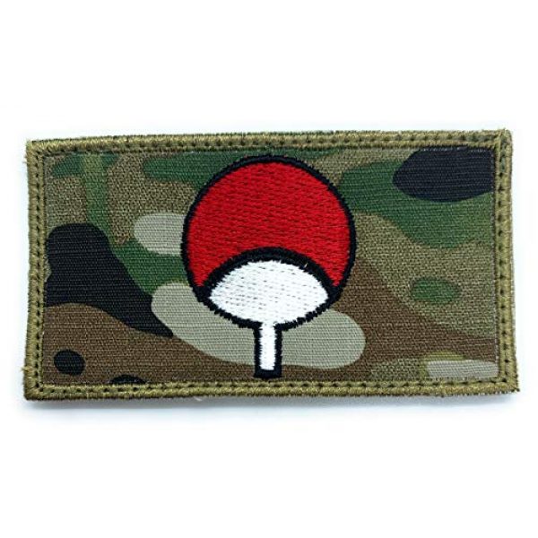 Almost SGT Airsoft Morale Patch 1 Naruto Uchiha Emblem Logo - Funny Tactical Military Morale Embroidered Patch Hook Backing(Camouflage)