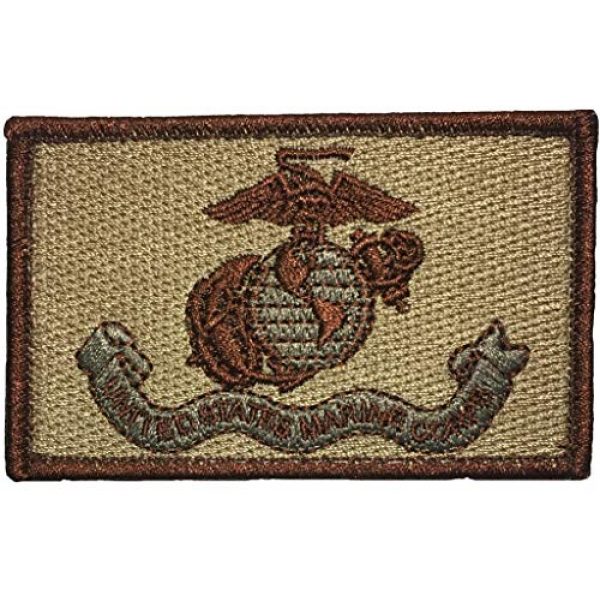 Papapatch Airsoft Morale Patch 1 Papapatch USMC United States Marine Corps EGA Hook and Loop Touch Fasteners Backing Patch - Tan (SC-Hook-USMC-TAN)
