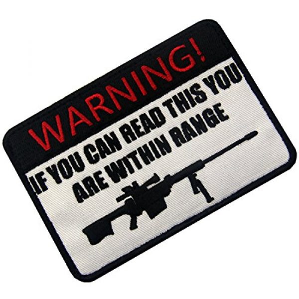 EmbTao Airsoft Morale Patch 3 If You Can Read This You are Within Range Tactical Military Morale Applique Fastener Hook & Loop Patch