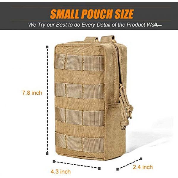DODO DEER Tactical Pouch 2 DODO DEER 2 Pack Molle Pouch, Tactical Back Pouches, Tactical Compact Waist Bags EDC Utility Pouch Bags with 4 Hooks for Outdoor Hunting Camping Training