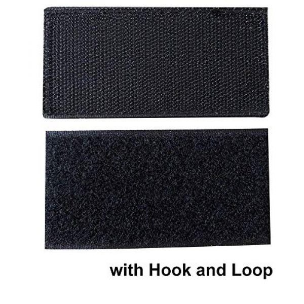 NCH Airsoft Morale Patch 2 Police Officer Patch Chest or Shoulder 4 x 1.5 inches Embroidered Patch White on Black (Black and White, 4x1.5)