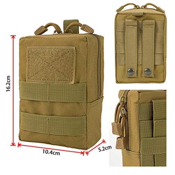 Posher Tactical Pouch 3 Posher Tactical Molle Pouch Multi-Purpose Compact Water-Resistant Utility EDC Pouch with US Flag Patch