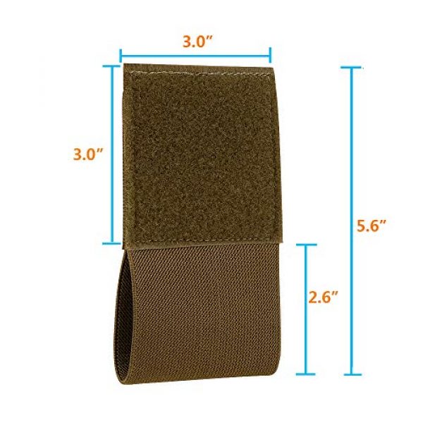 KRYDEX Tactical Pouch 5 KRYDEX Elastic Tourniquet Holder with Hook & Loop for Tactical Vest Chest Rig Competition Belt