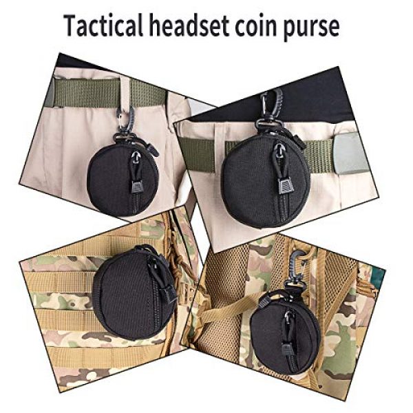 IronSeals Tactical Pouch 7 IronSeals Outdoor Circle Carrying Key Holder Case Small Zipper Coin Purse Keychain Wallet Bag