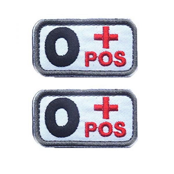 SOUTHYU Airsoft Morale Patch 1 SOUTHYU Blood Type O+ Positive POS Tactical Morale Patch Embroidered Military Emblem Badge, Fastener Hook and Loop