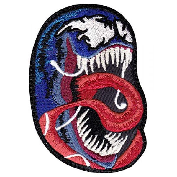 Tactical Patch Works Airsoft Morale Patch 1 Venom Tongue Real Head Eddie Brock Inspired Art Patch