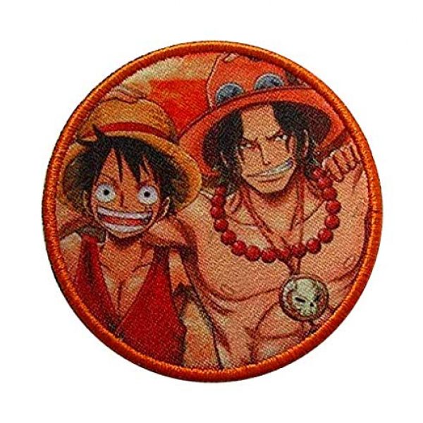 Fine Print Patch Airsoft Morale Patch 2 One Piece Luffy Hook Loop Tactics Morale Printed Patch