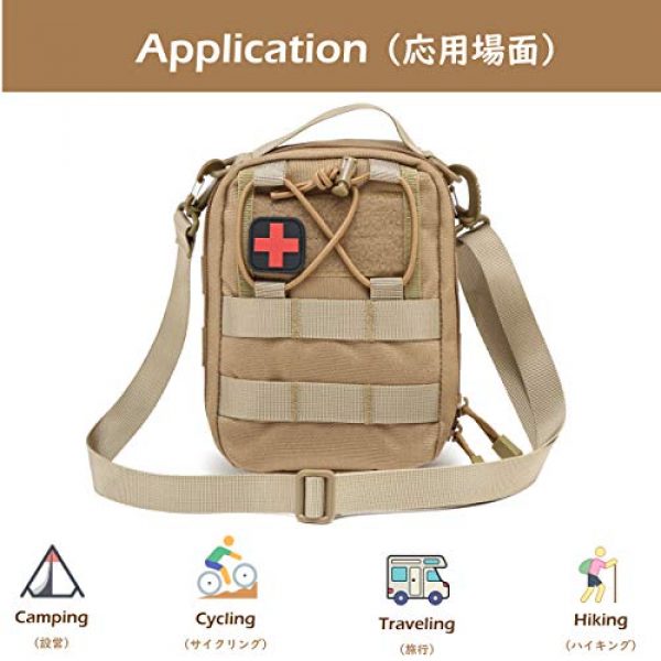 Azarxis Tactical Pouch 7 Azarxis First Aid Pouch, Tactical MOLLE Rip-Away EMT 1000D Nylon Medical IFAK Utility Bag Emergency Survival Gear for Hiking Camping Trekking Hunting Outdoor Activities