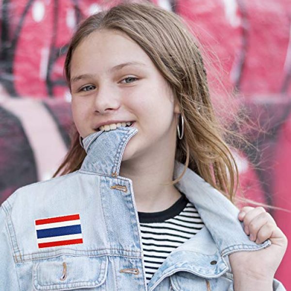 Heavens Tvcz Airsoft Morale Patch 2 Heavens Tvcz Flag Embroidered for Men Teens Women Charms Morale Patch with Hook and Loop Travel Thai Patriotic Scrapbook MC Biker Motorcycle Jeans Women Shoulder White Border Emblem