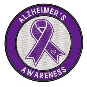 Appalachian Spirit Airsoft Morale Patch 1 Alzheimer's Awareness Support Ribbon 3.5" Embroidered Patch DIY Iron or Sew-on Decorative Vacation Travel Souvenir Applique